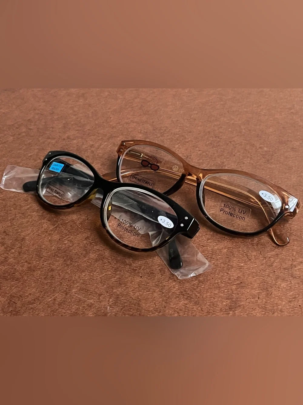 Joy Mangano Kids Spring Temple Tortoiseshell Reading Glasses (+3.50) 2Pairs NWOT